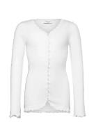 Rosemunde Kids Rkbalta Modal Ls Lace Cardigan Vit