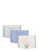 Lindex Panties Boxer 3P Flowers Multi/patterned