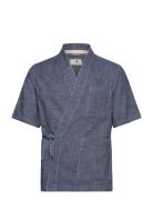 Anerkjendt Akjesper Twill S/S Kimono Marinblå