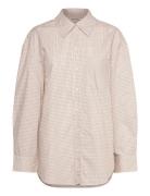 Monki Long-Sleeved Over D Poplin Shirt Brun