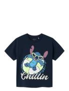 Name It Nmmmalix Stitch Nreg Ss Top Wdi Marinblå