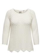 ONLY Carmakoma Carnola Life 3/4 Pullover Knt Noos Beige