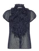 Saint Tropez Liljasz Crinkle Ss Shirt Svart