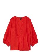 Vero Moda Vmsofie 3/4 V-Neck Top Wvn Ga Röd