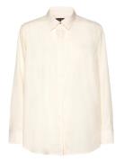 Lauren Women Crepe Shirt Kräm
