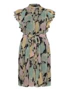 Lauren Women Floral Belted Georgette Shirtdress Svart
