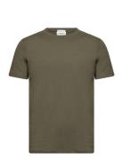 Lindbergh Organic Slub Yarn O-Neck Tee S/S Khaki Green