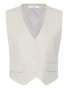 Gestuz Elarahgz Linen Waistcoat Kräm