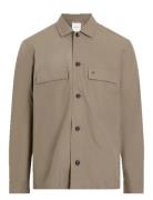 Calvin Klein Cotton Blend Overshirt Beige