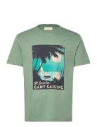 GANT Placed Graphic T-Shirt Grön