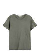 Bread & Boxers Crew-Neck Relaxed T-Shirt Khaki Green