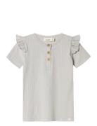Lil'Atelier Nmffleura Ss Slim Top Lil Grå