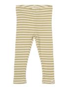 Petit Piao Legging Modal Striped Khaki Green