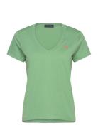 Polo Ralph Lauren Cotton Jersey V-Neck Tee Grön