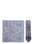 Amanda Christensen Tie & Pocket Square Marinblå