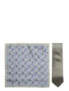 Amanda Christensen Tie & Pocket Square Grön