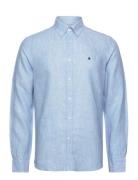 Morris Douglas Linen Shirt-Classic Fit Blå