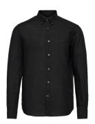 Morris Douglas Linen Shirt-Classic Fit Svart