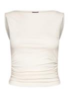 Gina Tricot Soft Touch Boatneck Top Vit