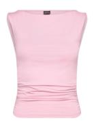Gina Tricot Soft Touch Boatneck Top Rosa