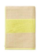 Juna Check Towel 70X140 Cm Yellow/Pink Gul