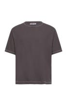Hope Boxy Roll Tee Plum Grey Hemp Grå