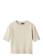 LMTD Nlflodet Ss Short Knit Kräm