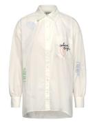 Scotch & Soda Embroidered Poplin Shirt Vit