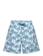 Mango Palm Trees Print Swimsuit Trunks Blå