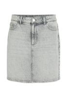 Vila Vikaja Jaf Denim Skirt- Noos Grå