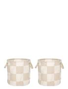 OYOY Living Design Chess Storage Basket Medium - Set Of 2 Beige