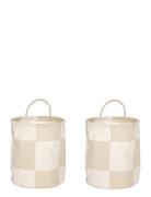 OYOY Living Design Chess Storage Basket Small - Set Of 2 Beige