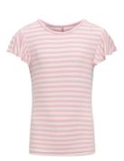 Kids Only Kogbelia S/S O-Neck Stripe Top Jrs Rosa