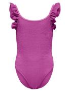 Kids Only Kogwave Structure Swimsuit Acc Lila