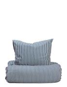 Noble House Bäddset Micro Blå Rand 150X210+50X60 Marinblå