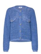 SUNCOO Paris Giany - Fancy Cardigan With Gold Buttons Blå