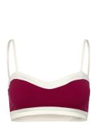 ALOHAS Mira Bicolor Vivid Burgundy White Badkläder Rosa