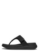 FitFlop F-Mode Go Adjustable Flatform Toe-Post Sandals Svart