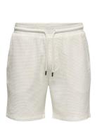 ONLY & SONS Onsbertil Waffle Shorts Vit