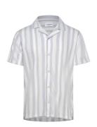 Lindbergh Knitted Resort Collar S/S Vit