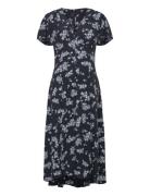 French Connection Raquel S/S V Nk Dress Marinblå