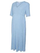 Mamalicious Mlrosana 2/4 Wo Midi Dress Blå