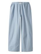 LMTD Nlfhelles Poplin Wide Pant Blå