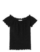 Name It Nkfhalisse Ss Short Top Svart
