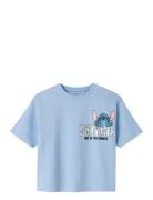 Name It Nkfaceri Stitch Ss Rlx Top Box Wdi Blå