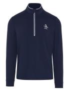 Original Penguin Golf Technical Earl 1/4 Zip Golf Sweater Marinblå