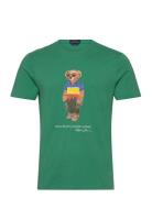 Polo Ralph Lauren Custom Slim Fit Polo Bear Jersey T-Shirt Grön