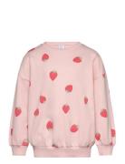 Lindex Sweater Aop Strawberries Rosa