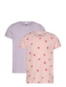 Lindex T Shirt Ss 2 Pack Rosa