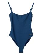 Lexington Clothing Textured Swimsuit Marinblå